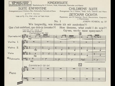 Joseph Achron - Kindersuite, Op.57