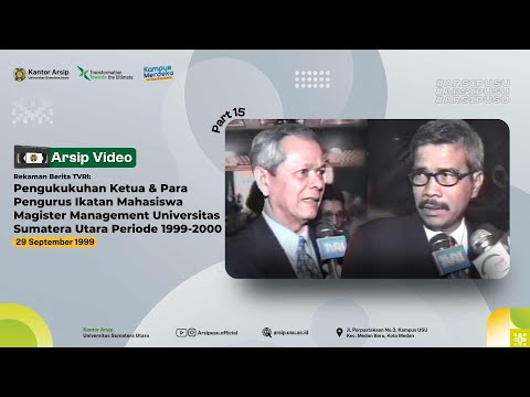 TVRI News Coverage: Inauguration of the Chairperson of the IMM USU Executive Board for the 1999–2000 Term
