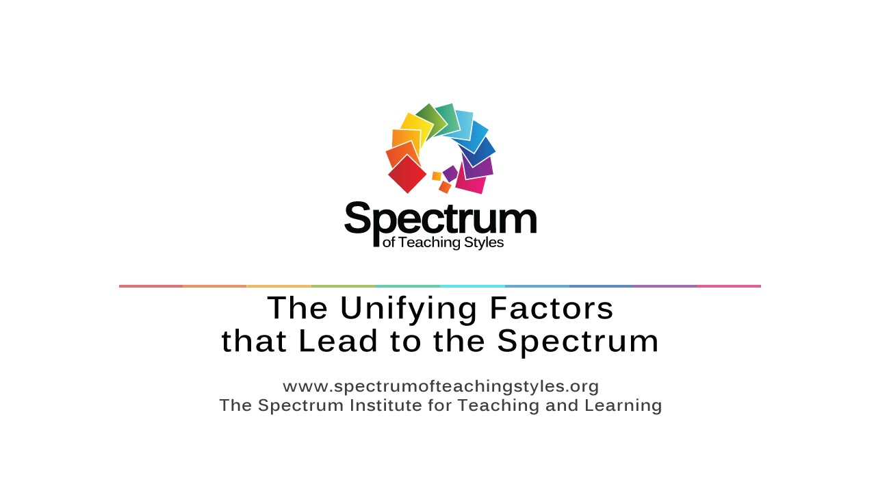 The Unifying Factors that Lead to the Spectrum's thumbnail