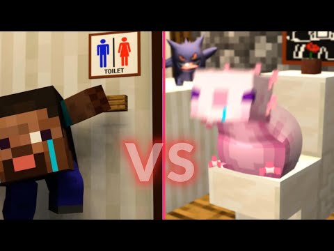 😡get out of the bathroom quickly😭& Parotter's favorite MINECRAFT animations💖take your time