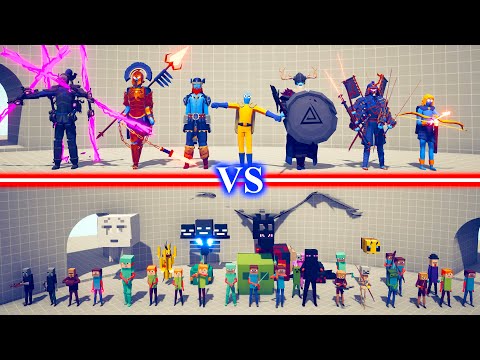 MINECRAFT TEAM vs HIDDEN UNITS TEAM - Totally Accurate Battle Simulator TABS