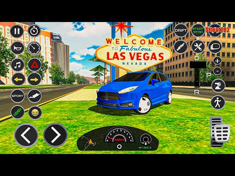 American Car Driving Simulator - Blue Car Driving in Las Vegas - Android Gameplay