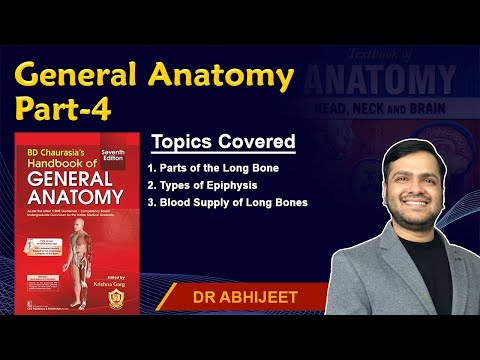 General Anatomy: Part 4 - Parts of long bone, Types of Epiphysis, Blood supply of long bones
