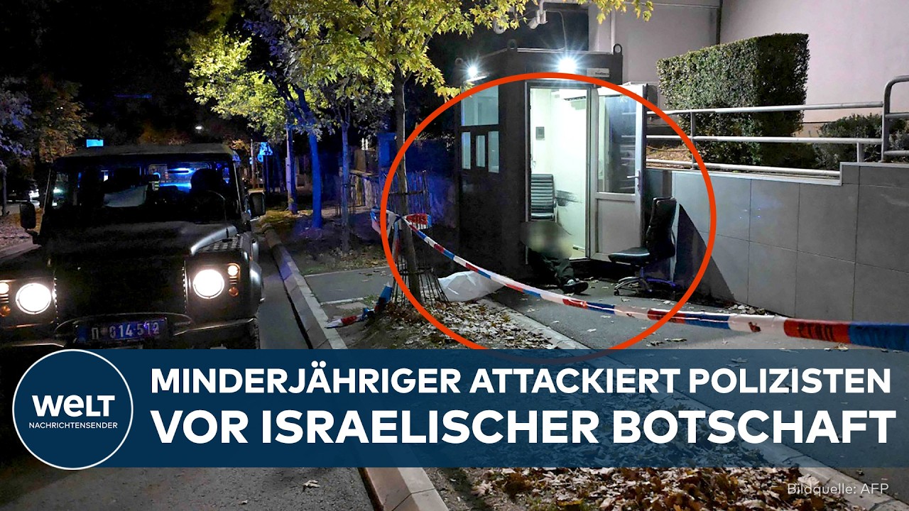 MESSERANGRIFF IN BELGRAD: Minderjähriger attackiert Polizisten vor israelischer Botschaft