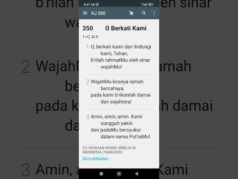 Kidung Jemaat 350 O Berkati Kami