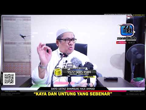 TAZKIRAH : Nabi Kata Inilah Orang Kaya Dan Beruntung.. - Ustaz Shamsuri Haji Ahmad
