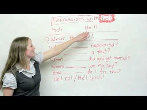 Slang in English: 'What the hell' and other HELL expressions