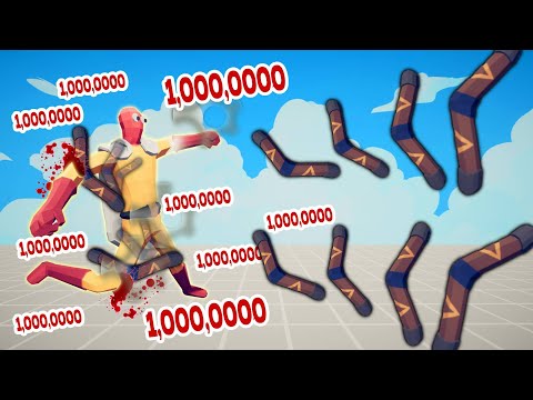 1.000.000 DAMAGE BOOMERANG vs EVERY UNIT | TABS - Totally Accurate Battle Simulator