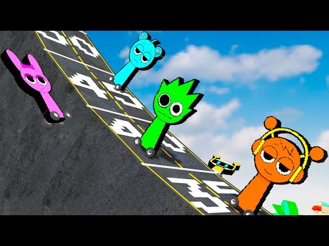 INCREDIBOX SPRUNKI Cars vs DANGEROUS SLOPE