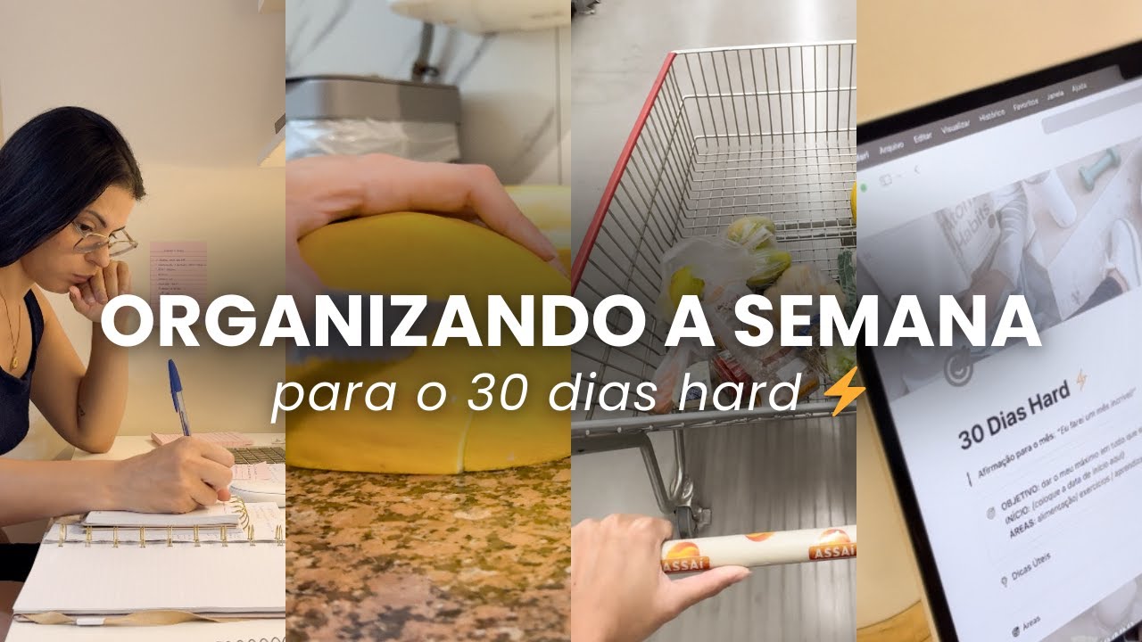 Vlog: Um domingo organizando a semana para o Desafio 30 dias hard ⚡️