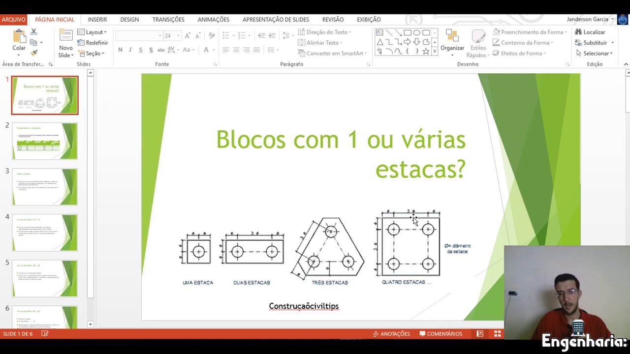 Um dos critérios para determinar quantas ESTACAS no bloco