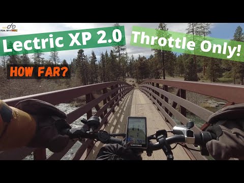 Lectric XP 2.0 THROTTLE ONLY Range Test! How Far Will an Ebike Go With Just the Throttle?