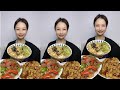 Authentic Chinese Home Cooked Mukbang ️ Century Egg Tofu Stir Fry Veggies ASMR Eating Sounds