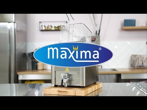 Maxima Gastro Fritteuse - 8 l - 1 Korb - mit Ablasshahn