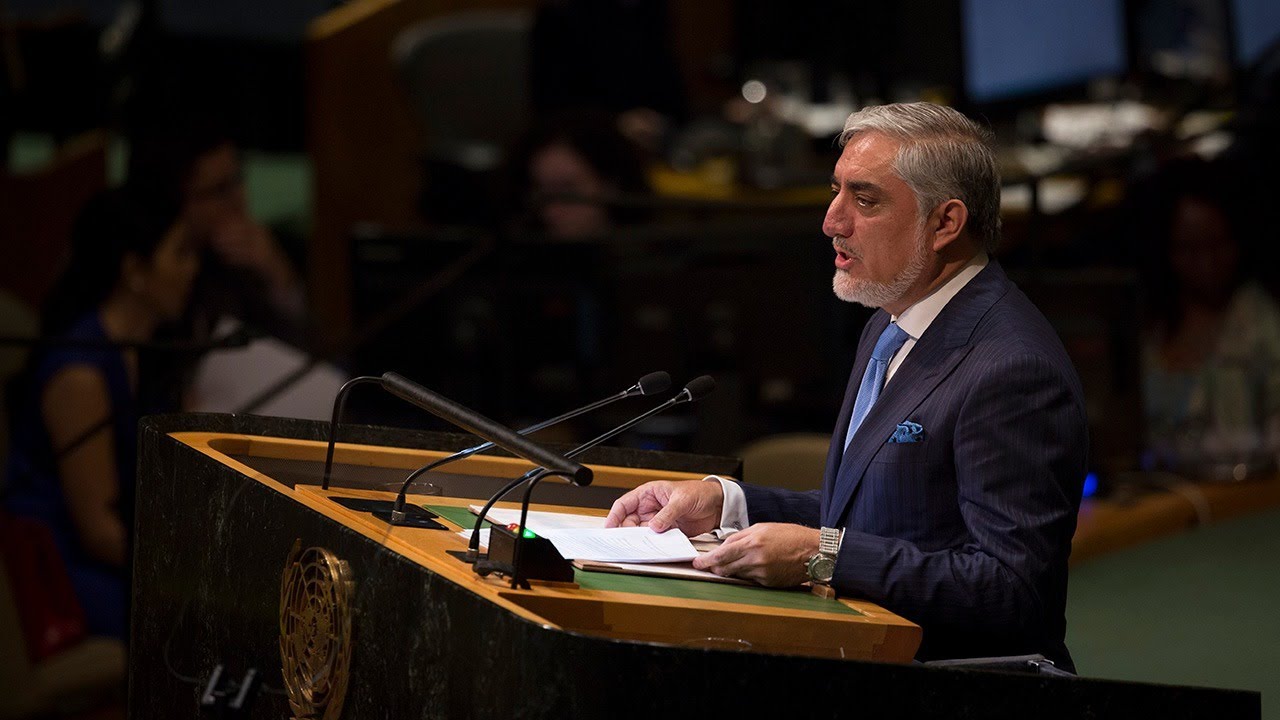 Abdullah Abdullah of Afghanistan speaks to the U.S. Institute of Peace