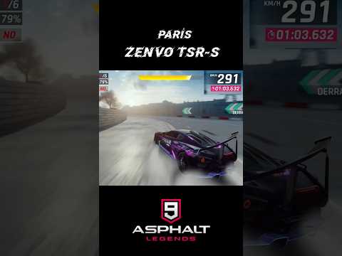 ZENVO TSR-S X PARIS MP RACE #asphalt9legends #asphalt9 #short #amazing #cars #game #parati #zenvo