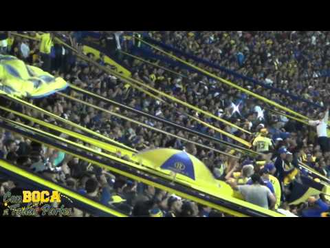 "Son los comegatos son los putos de Rosario / BOCA CAMPEÓN 2015" Barra: La 12 &bull; Club: Boca Juniors &bull; País: Argentina