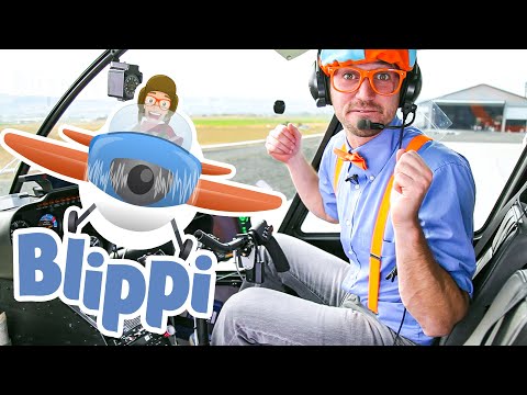 Blippi on the helicopter - explore with blippi - educational videos for toddlers