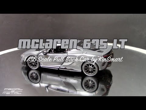 Машинка металлическая Kinsmart 1:36 «McLaren 675LT» KT5392D инерционная / Оранжевый