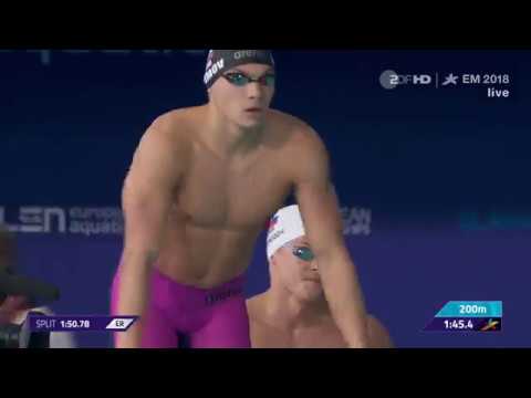 50m freestyle men final and 4x100 medley relay men Glasgow 2018