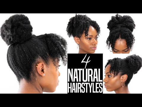 4 NATURAL HAIRSTYLES (Twist Out Updo Hairstyles with...