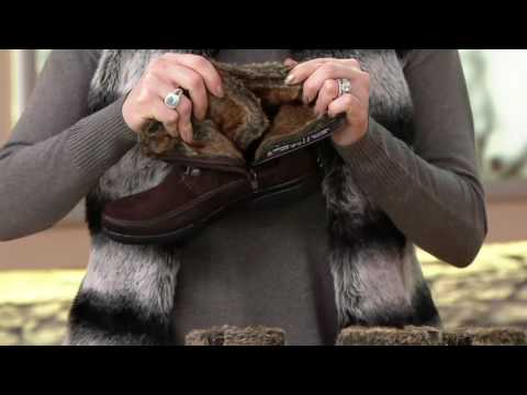 Clarks Leather Water Resistant Ankle Boots w/ Faux Fur - Kearns Ramsey on QVC