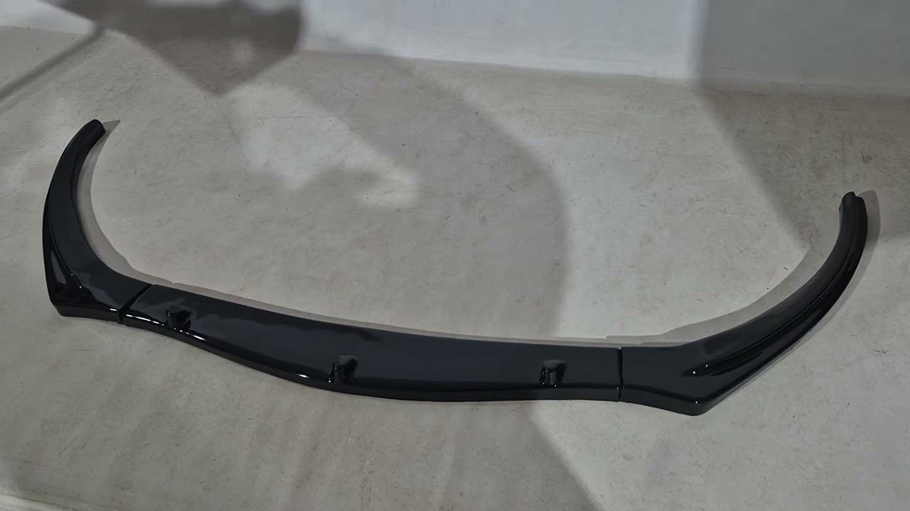 Передний сплиттер DPT (ABS, черный глянец, 3 шт.) Video 1