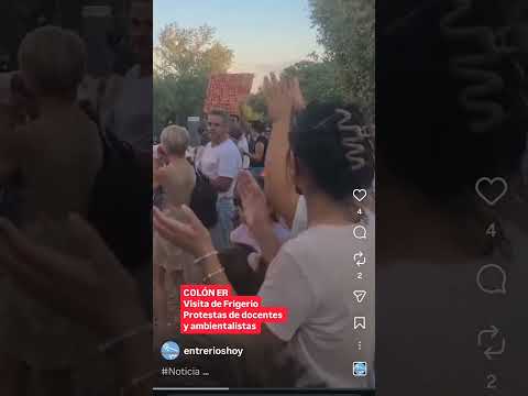 🚨 COLÓN ER. Visita de Frigerio. Reclamos de docentes y ambientalistas.