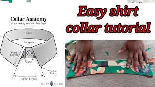 How to cut and sew a shirt collar/perfect collar tutorial