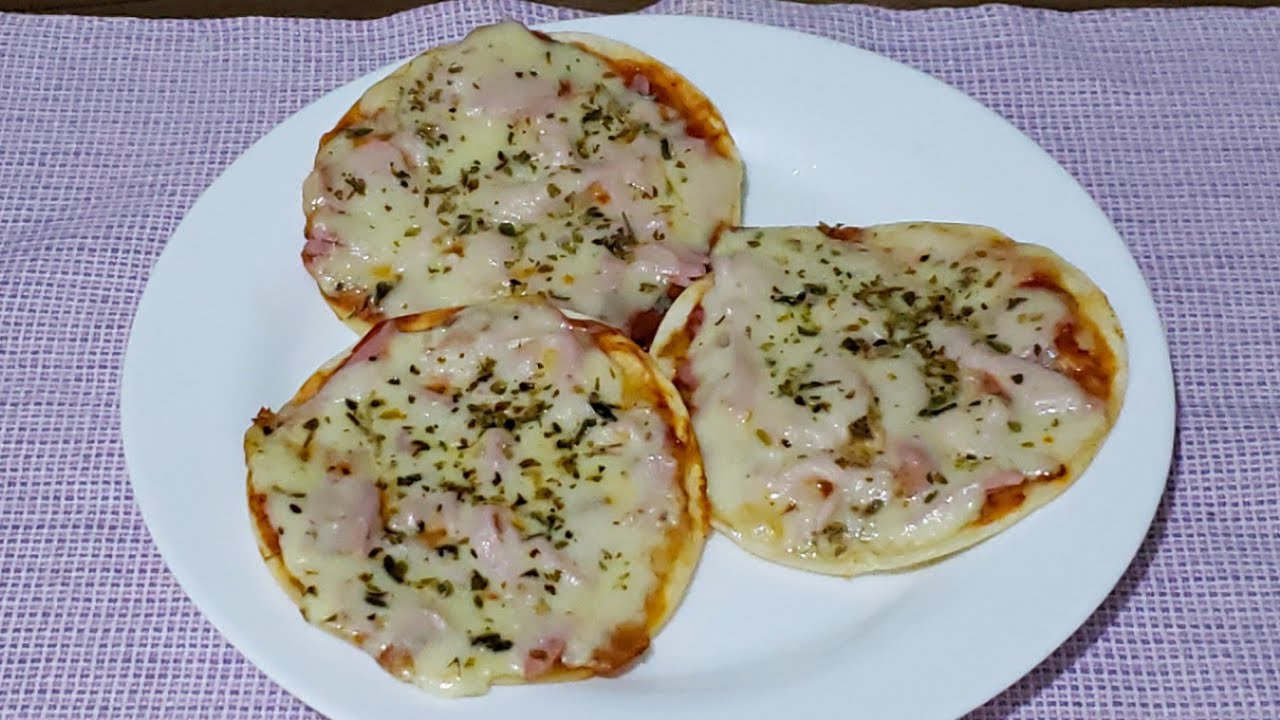 Mini PIZZAS com MASSA de PASTEL - Na frigideira/ Lanche rápido e DELICIOSO