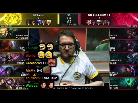 SPY vs SKT - Game 1 | 2019 Worlds Quarterfinals | Twitch VOD with Chat