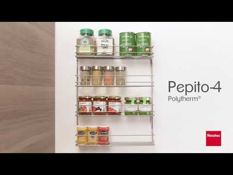 Полка для специй 2 уровня серый металлик METALTEX Pepito 364632 - MegaLavka - фото 1 - id-p1350597510