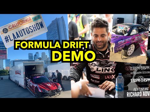 LA Auto Show 2022 Formula Drift Demo! RB26, Rotary, M50 Turbo, LS3 Corvette