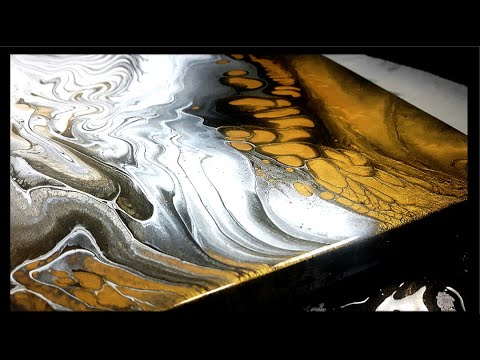 ELEGANT STRETCHED RING POUR ~ Abstract Art | Acrylic Pouring | Fluid Art 🎶 #(169)