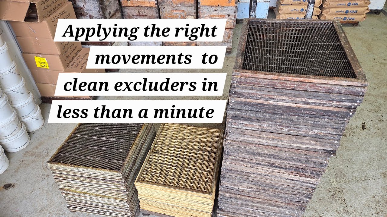 Queen excluders can be cleaned in less than a minute!