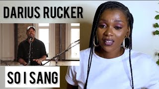 DARIUS RUCKER - So I sang (Acoustic Video) REACTION