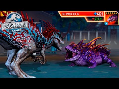 SALAMANDER 16 VS INDOMINUS REX! - Jurassic World The Game - *WORLD BOSS EVENT BATTLE* HD
