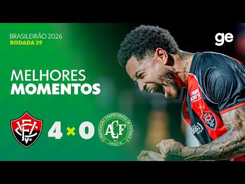 Gols e lances de Vitória x Chapecoense