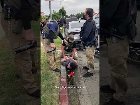 Man claims arm broken in violent ICE arrest