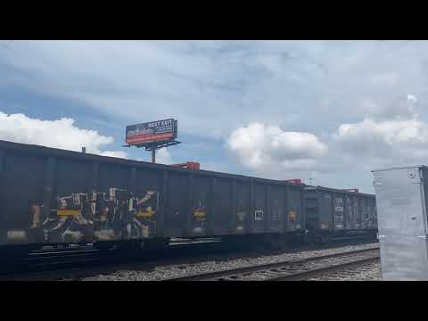 NS 6901 leads local and meets NS Rail Train