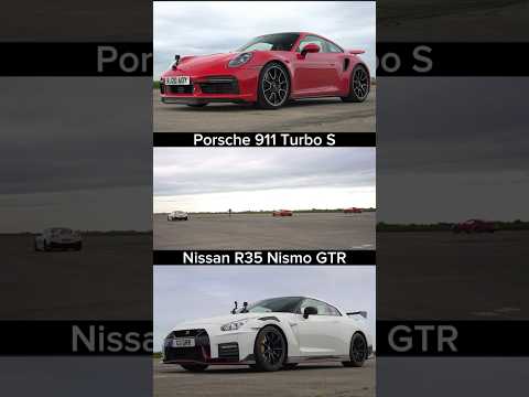 Porsche 911 Turbo S Vs Nissan R35 Nismo GTR #porsche #911turbos #porsche911 #nissan #r35 #r35nismo