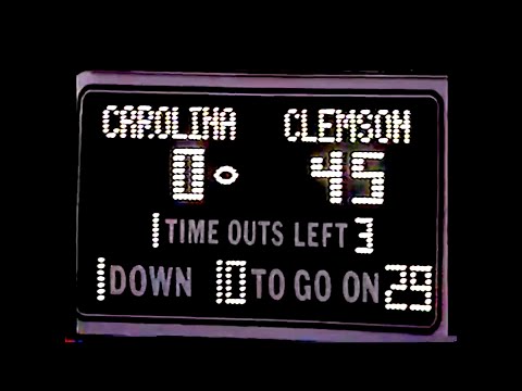 1989 Clemson vs South Carolina Football: 45-0