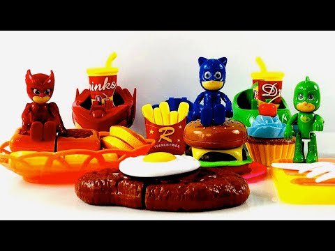 Colorful Toys Food and PJ Masks
