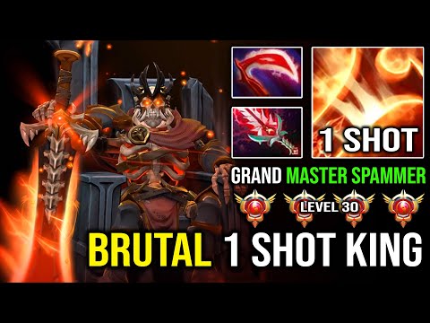WTF 6Min Armlet LEVEL 30 Wraith King Spammer | Brutal 1 Crit Delete Desolator OP Hero Dota 2