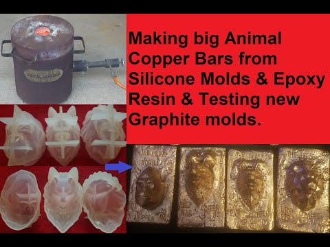 Making Copper Animal Bars -  New Graphite Molds - Metal Melting - Copper - Devil Forge #Devilforge