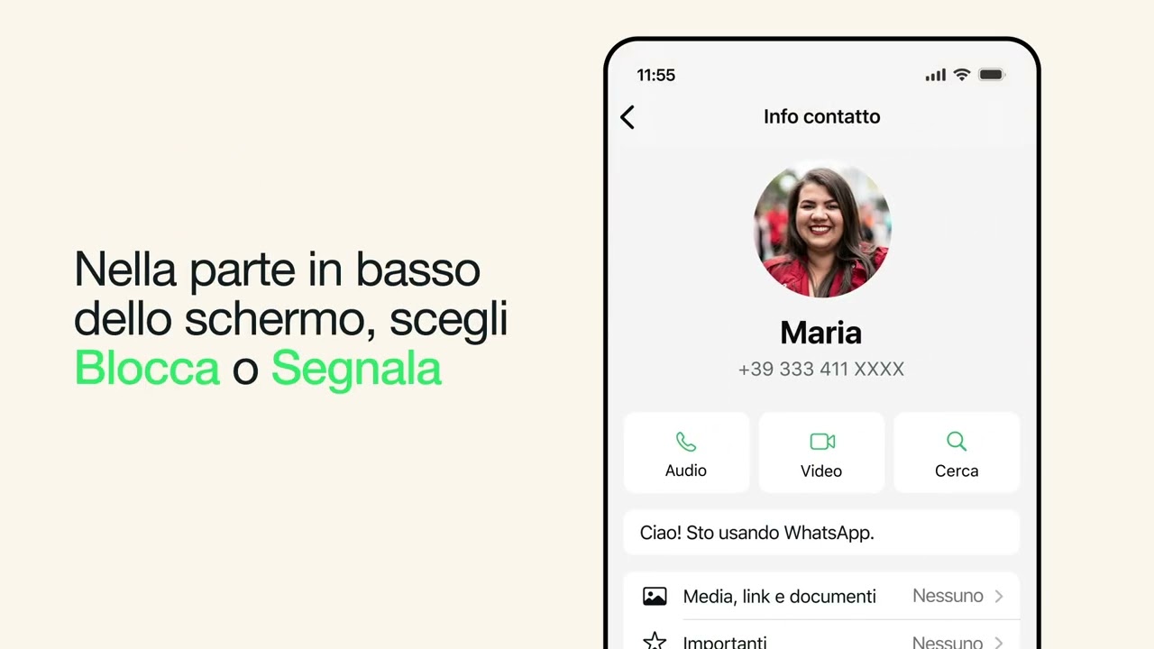 Come segnalare e bloccare un contatto (iPhone) | WhatsApp