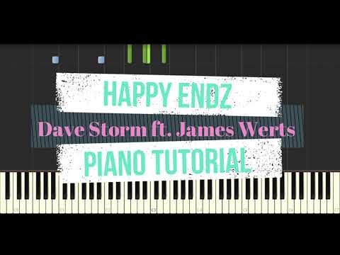Dave Storm ft. James Werts - Happy Endz | Synthesia Piano Tutorial