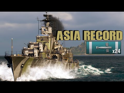 SUPER Destroyer Dalarna asia Server record - World of Warships