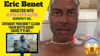 Eric Benet in tub with pearls on. Straight Male Hygiene