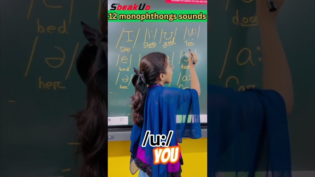 12 monophthongs sounds